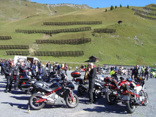 Der Rest beobachtete die Schneef�nger in diesen H�hen